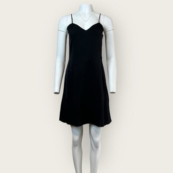 NWT | Lita by Ciara | Silk V-neck Slip Dress | Black | L235-1 | Small - Picture 1 of 13